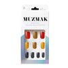 [MUZMAK Jelly Palette] - Regular Square - 36 Pieces Nail Tips False Nails Nail File Prep Pad Wood Sticks