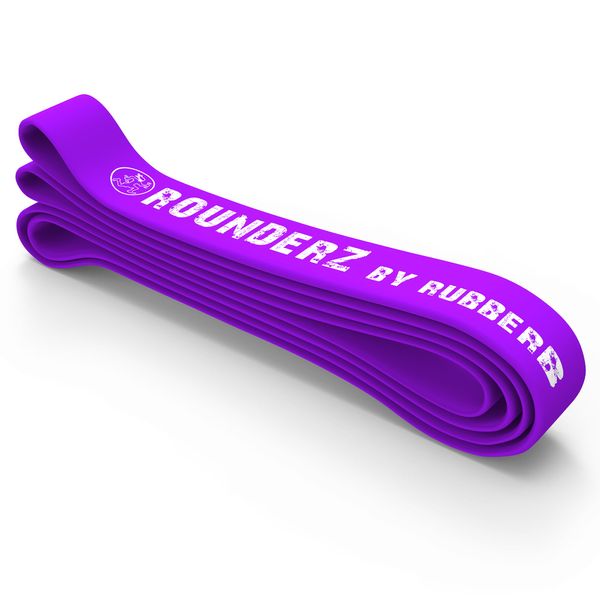 Rubberbanditz Rounded Edge Resistance Band | Compact and Light Weight Exercise Bands | Suitable for All Fitness Levels Users| Travel Friendly Resistance Bands for Working Out (Purple)