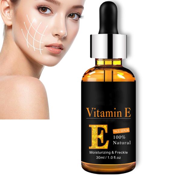 Serum with Vitamin E, Hyaluronic Acid Serum, Anti Wrinkle Serum To Even Skin Tone, Korean Skin Care Essence For Reduce Lines, Dark Spot Remover For Face, Hydrating Serum, Eye Serum, 30ml