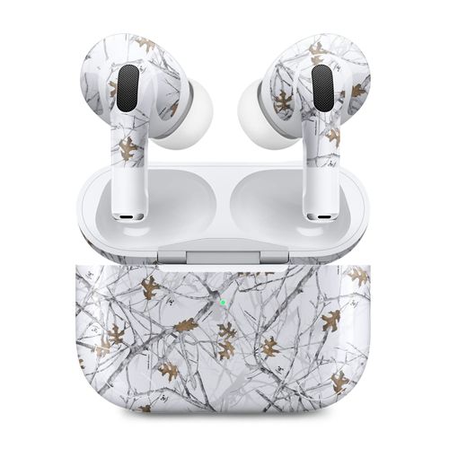 MightySkins (2 Pack) Skins Compatible with Apple AirPods Pro 2 - Conceal Snow | Protective, Durable, and Unique Vinyl Decal wrap Cover | Easy to Apply, Remove, and Change Styles | Made in The USA