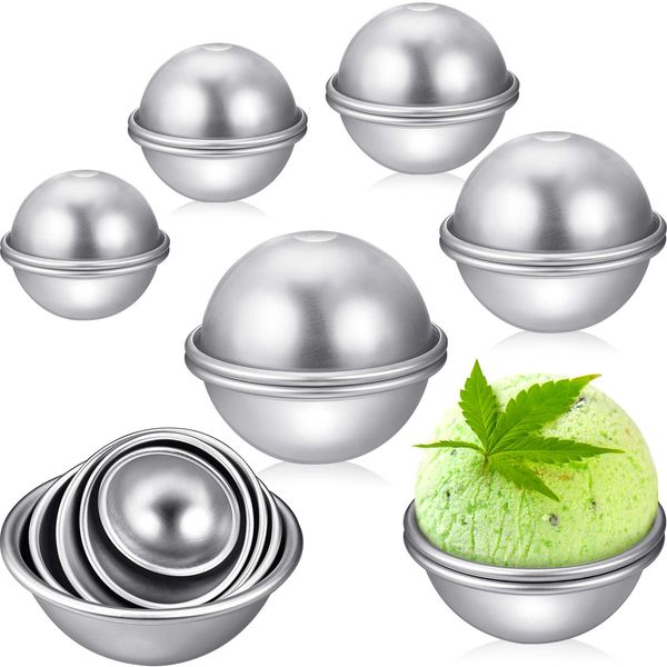 10 Pieces Metal Bath Bomb Molds 4 cm 5 cm 6 cm 7 cm 8 cm 5 Sizes DIY Bath Bomb Molds Bath Bomb Crafting Molds for DIY Crafting Making Supplies