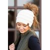Exclusives BeanieTail Messy Bun Ponytail Beanie Hat - Ivory