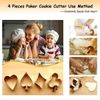Cookie Cutter,4 Pieces Poker Stainless Steel Cookie Cutters Playing Card Cake Biscuit Decorating Bakeware Tool Diamonds Spade Club Heart Shape