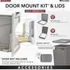 Steel Bottom Mount Single 35 Quart 8.75 Gallon Waste Bin Trash Container for und