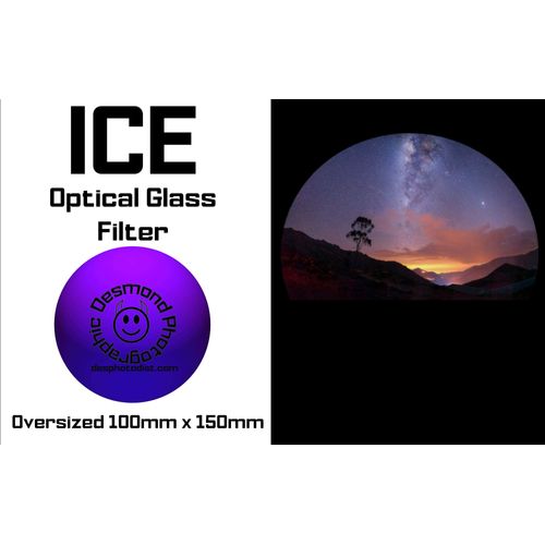 Desmond-ICE 100mm x 150mm Oversized LiPo Didymium Light Pollution Filter, Optical Glass, Color Correcting