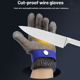 Anti Cut Gloves Safety Wire Metal Mesh Kitchen Butcher Cut