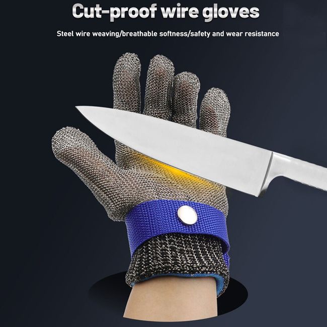 Work Gloves Stainless Steel Wire Mesh Gloves-Cut Resistant, Safety Work  gloves