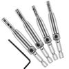 Center Drill, Drill Bit, Hexagonal Axis Drill Bit, For Carpentry, For Installing Centers, Positioning Drill, Drill, 4 Pieces/Set