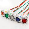 125V LED Warning Light Yellow 10mm Indicator Lamp Car Van Boat Indicator Light Pilot Dash Dashboard Panel Warning Lamp