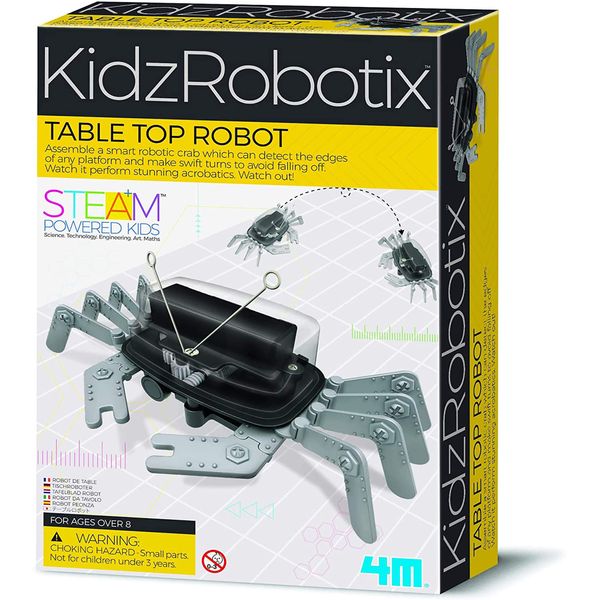 4M 5576 Table Top Robot - DIY Robotics Stem Toys, Engineering Edge Detector Gift for Kids & Teens, Boys & Girls (Packaging May Vary)