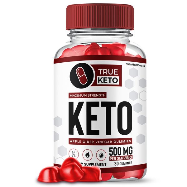True Keto ACV Gummies, Apple Cider Vinegar, Max Strength (1 Pack)