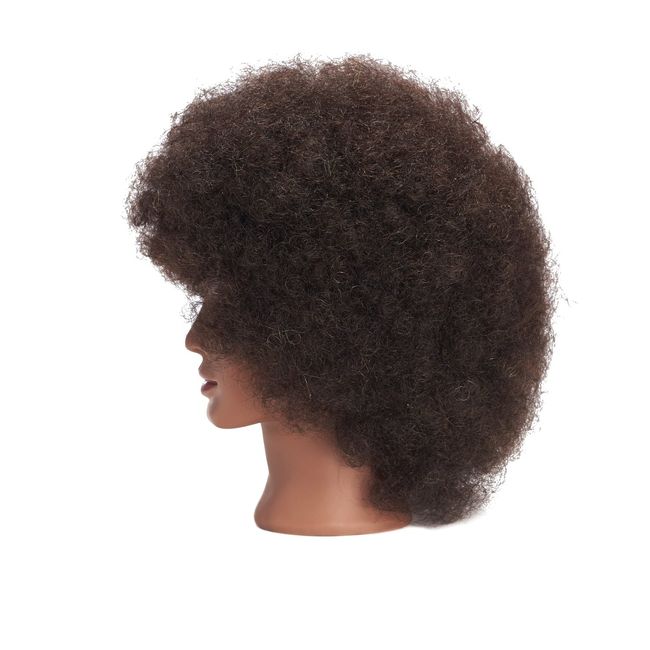 Afro Mannequin Head Real Human Hair Hairdressing Head African Salon  Traininghead Manikin Cosmetology Doll For Braiding