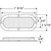 Optronics STL78RPGP Red Lens 6" Oval Sealed LED Light for Surface Mount
