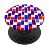 GEOMETRIC RED WHITE AND BLUE MULTICOLOR PATTERN PopSockets Swappable PopGrip