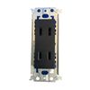 Panasonic WTL1502B Recessed Double Outlet with Metal Frame, Black