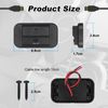 JIZZU Dual USB Car Charger Socket with Switch, PD USB C Charging Socket, QC3.0 Charging Socket, Type C Motorhome Socket 12V / 24V