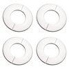 sourcing map Wall Split Flange, Stainless Steel Round Escutcheon Plate for 91mm Diameter Pipe 4Pcs