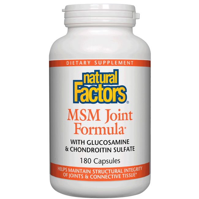 Natural Factors, MSM Joint Formula, Supports Healthy Joints and Mobility, 180 Capsules