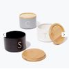 RA-HOMESTORE® New Tea Coffee & Sugar Stackable Canisters (13cm x 9cm) (Natural)