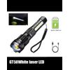 Powerful XHP50 LED Flashlight Waterproof 18650 Torch With Side Light 7 Modes.