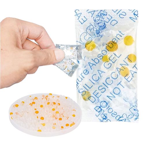 Absorbent Industries Dry-Packs Orange Visible Indicating Silica Gel Rechargeable Dehumidifier Absorbs Moisture 28 Gram 10PK