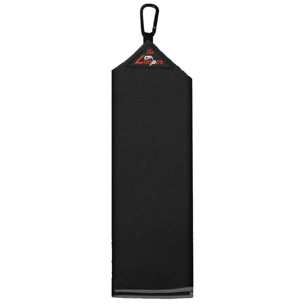 ProActive Sports Looper Microfiber Tri Fold Golf Towel (Black)