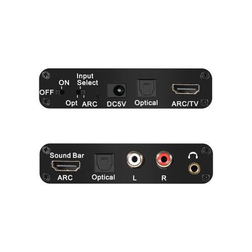 HDMI ARC Audio Extractor Optical/SPDIF HDMI ARC to Optical/SPDIF HDMI ARC L/R 3.5mm Jack Stereo for TV DAC Audio Converter Digital to Analog Adapter