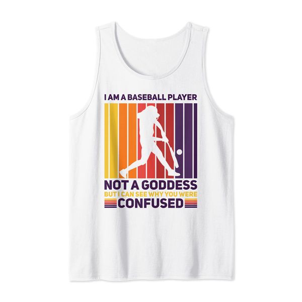 Baseball Player Pitcher Catcher Infield Baseball Goddess wh Tank Top