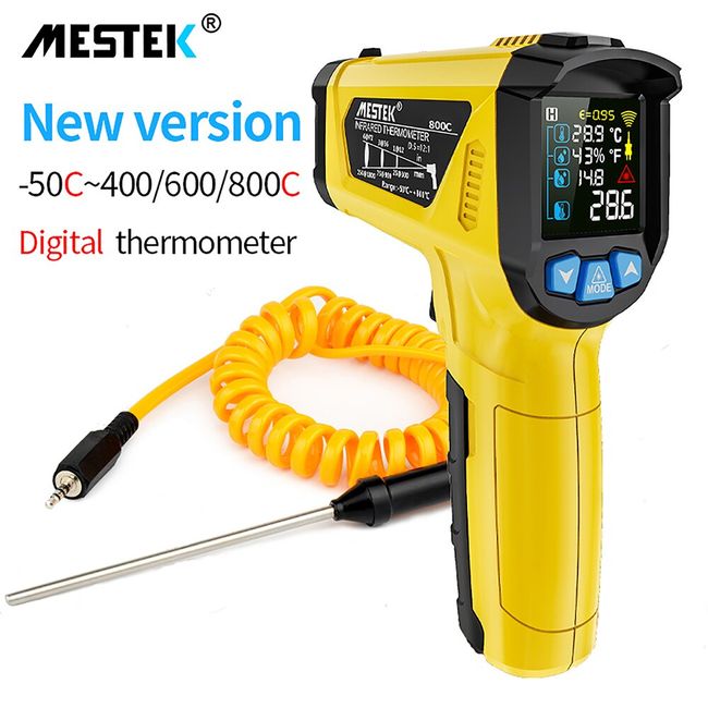 Infrared Thermometer 800 degree /1112 Fahrenheit High Temperature Meter  Digital Thermometer Gun Handheld Non-contact Termometro