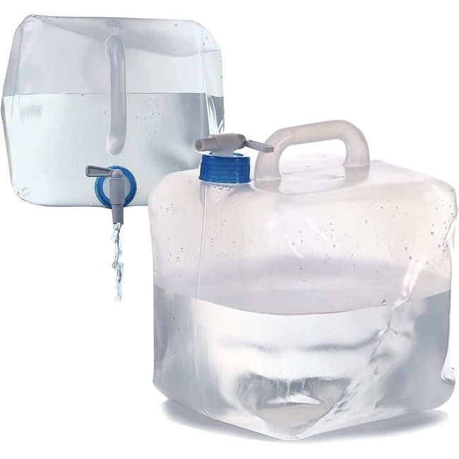 Happiest Water Tank, 6.5 gal (20 L) with Cock, Folding Compact, Water Bag, Storage Tank, Water Supply, Emergency Storage, Water Supply Bag, Emergency Use, Disaster Preparedness, Outdoors (6.5 gal (20 L)