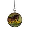 Gotham Decor Horse in Sunflowers Ceiling Fan/Light Pull Pendant with Chain