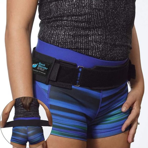 Backwonder Back Support Belt Sciatic Nerve Brace For Back Si Belt For Women Men Perfect Lower Back Support Belt Offset Buckle for Better Fit Supports Pelvis Lower Back Sciatica Nerve Pain Relief