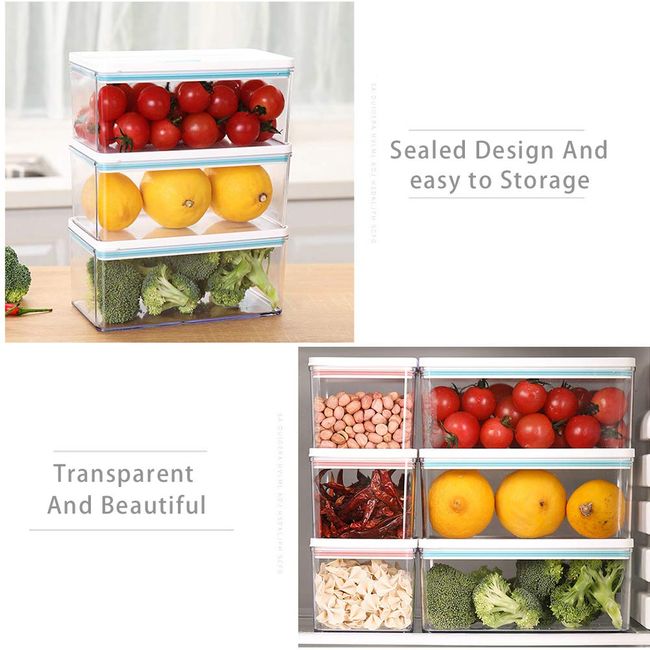 6 Pack Fruit Storage Containers for Fridge Produce Saver