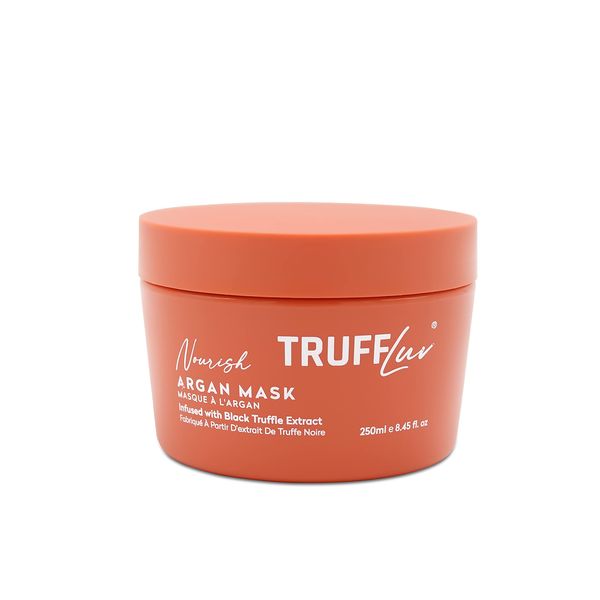 TruffLuv | Nourish Collection Argan Mask, Infused with Black Truffle Extract, Revitalizing & Restoring Hair Mask, Deeply Conditions & Repairs Dry Damaged Hair, Paraben Free, Sulfate Free, 8.45 Fl Oz