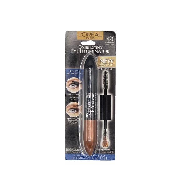 NEW L'Oréal Double Extend Eye Illuminator Mascara 420 Black Copper