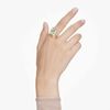 Swarovski Gema open ring, Mixed cuts, Multicolored, Gold-tone plated, 55