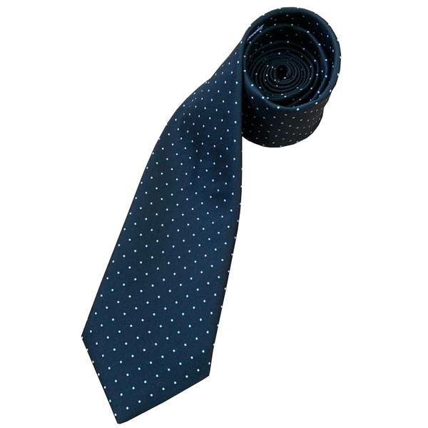 Men's Black & White Diamond Spot Neck Tie