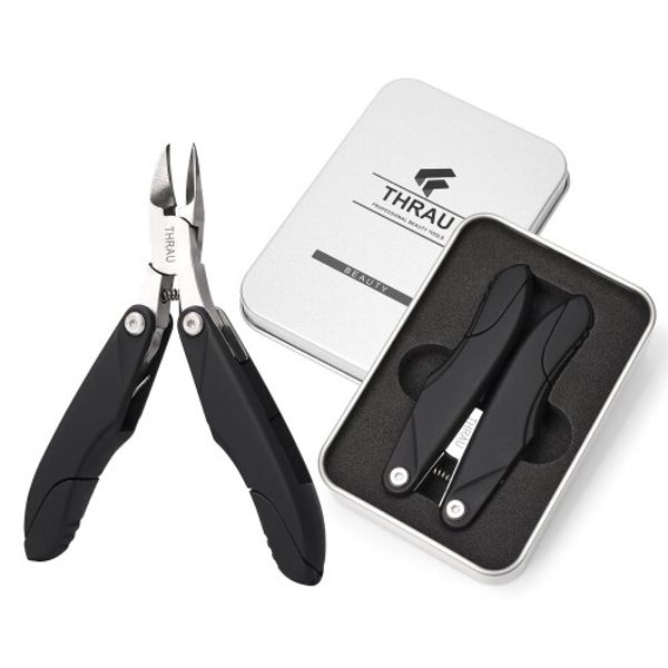 THRAU Toenail Clippers, 3 in 1 Foldable Nail Clippers, Stainless Steel Nail Clippers, Gift Box Manicure Set