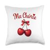 'Ma Chérie' Chic French Expression meaning My Darling Throw Pillow