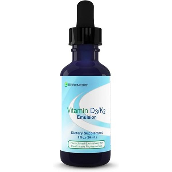 Nutra Biogenesis Vitamin D3/K2 Emulsion - Liquid D Drops with MCT...
