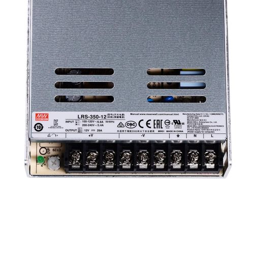 Mean Well LRS-350-12 DC Switching Power Supply 12V 29A 350W for CCTV, Computer Project, 3D Printer, LED Strip Light, Router