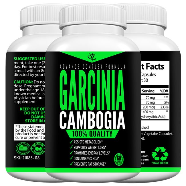 Garcinia Cambogia Pastillas - 60 Capsules - Total Boosters - New