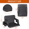 Memory Foam Cushioning and Foldable Design Portable Heated Stadium Seat, Black