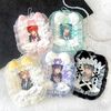 G trigger Ruffle Lace Deco Trading Card Case Lavender