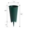 Round Cemetery Vase, 2-Pack Green