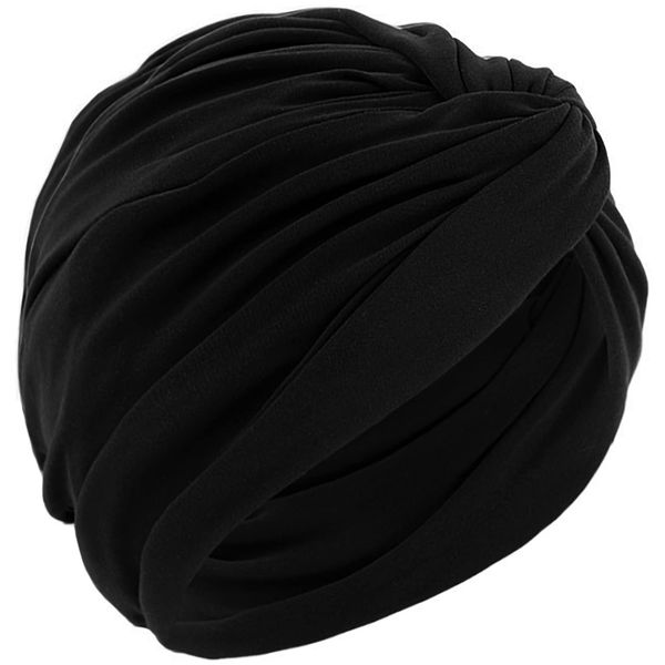 WULIQIUQIU Women's Chemo Sleep Turban Headwear Scarf Beanie Cap Cancer Patient Hair Loss Hat Black