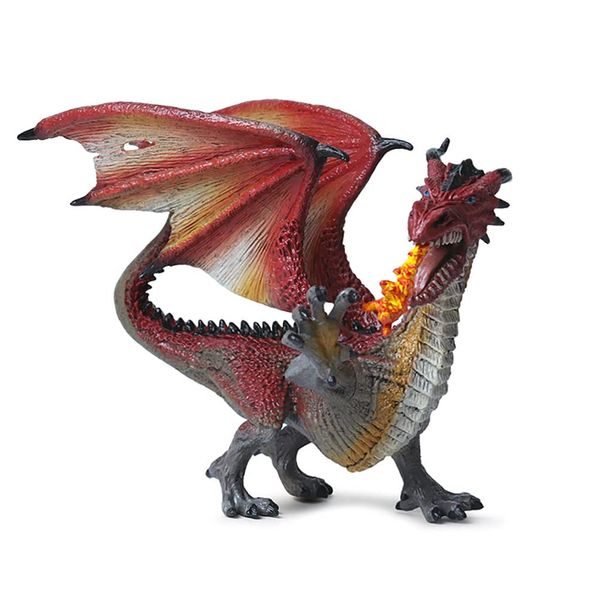 Ancient Realistic Dragon Model Figure Toys, Flying Spitfire Dragon Figurines Collection Hand Painted Dinosaur Gifts