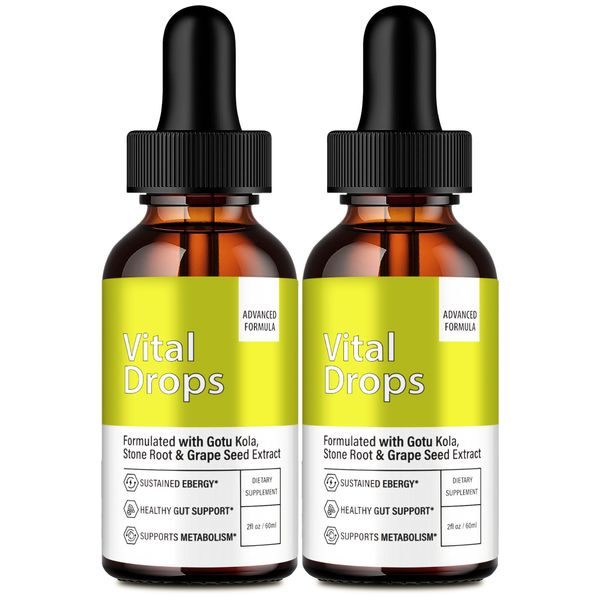 (2 Pack) Vital Drops, Advanced Formula Natural Blood Support Formula