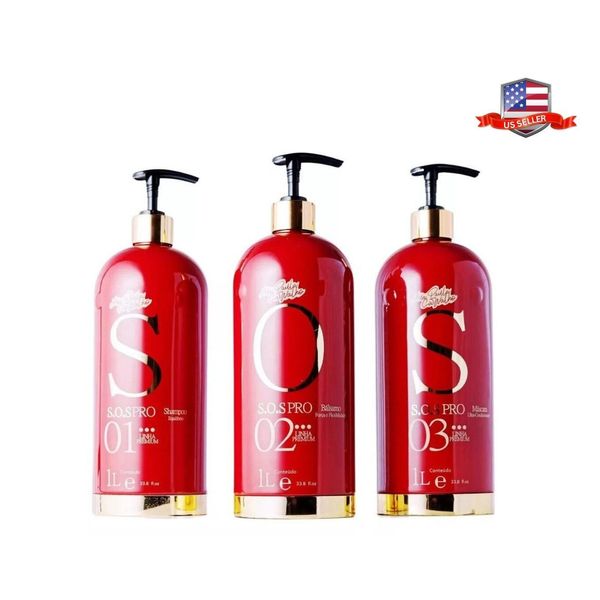 Ana Paula Carvalho SOS Pro Hair Treatment Kit 3x 1L / 3X 33.8 fl oz