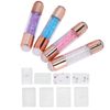 12Pcs Nail Stamper Scraper Set Double Silicone White Clear Stamp Rhinestone Pen